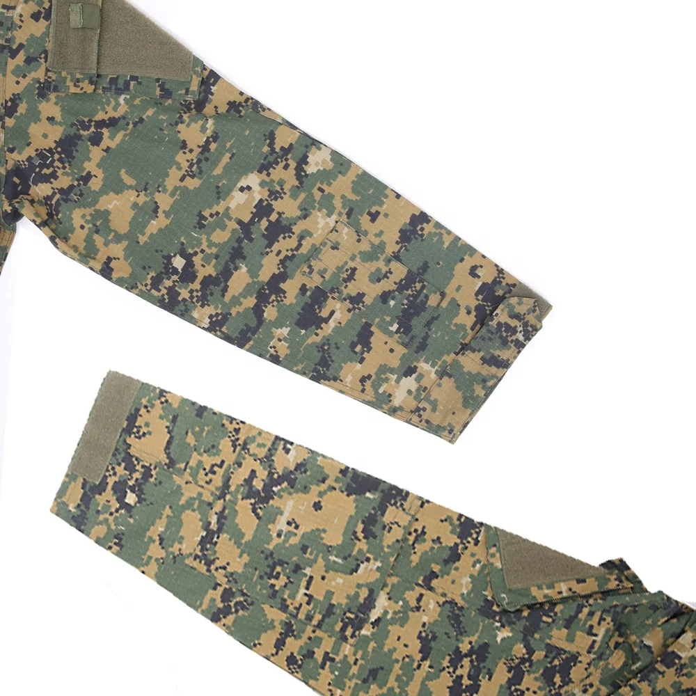 KMS High Quality Security Guard Dress Uniform Safety Uniform Shirts Reflective Tape Camouflage Hunting Clothes