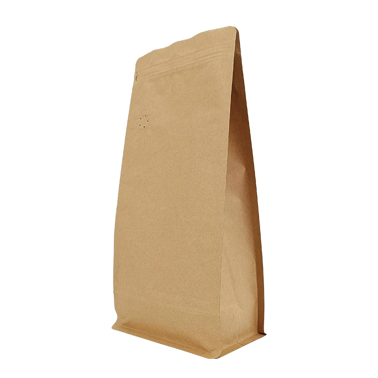 OEM Customized Printed Stand Up Pouch Brown Paper Bags For Food Heat Seal