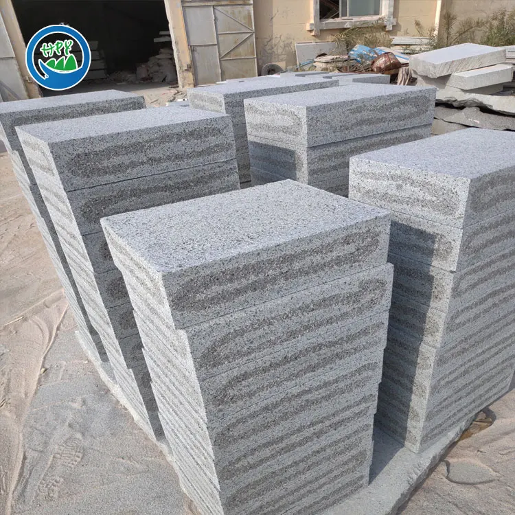 Middle Grey Granite Paving Tiles Thick Granite natural stone Paver For Floor garden and project
