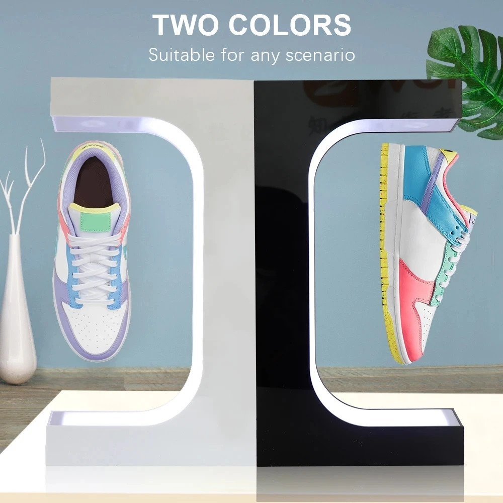 Magnetic Rotation Shoe Display Stand, Levitation LED Floating Shoes Sneaker, Home Decor Shoes Storage Shoes Shop Sample Showcase