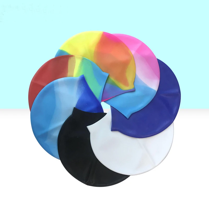 Waterproof Seamless Swim Caps Swimming Cap High Quality Water Sports Custom 100 Silicone for Adult Bag OEM Logo Style Time Pcs