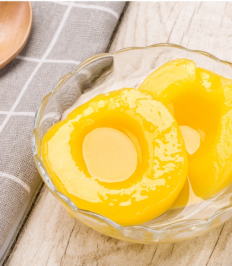 Canned peach halves sliced diced in light syrup