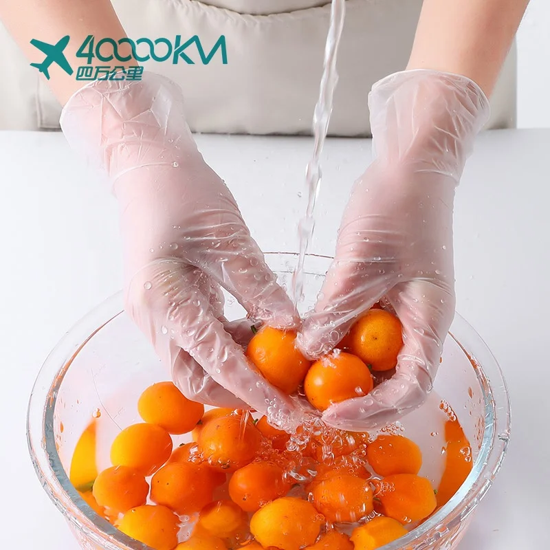 
Cheap protective kitchen food grade disposable gloves powder free PVC gloves china 