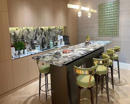 Hot Selling Custom Design Green Marble Travertine Tile Slab Luxury Beauty with Low MOQ Polished or Honed Surface for Villas