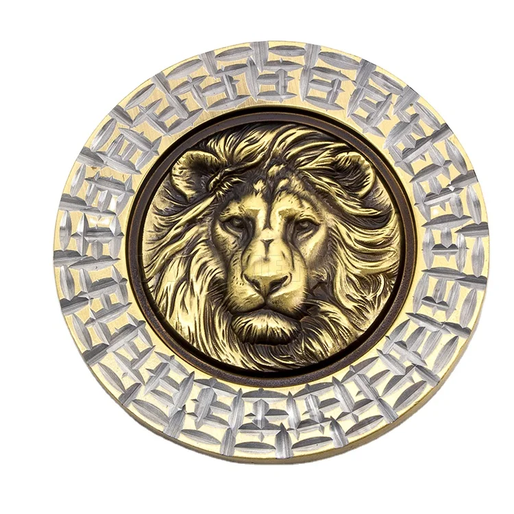 Lion Gold Metal Souvenir Copper 3d No Minimum Antique Nickel Challenge Coin