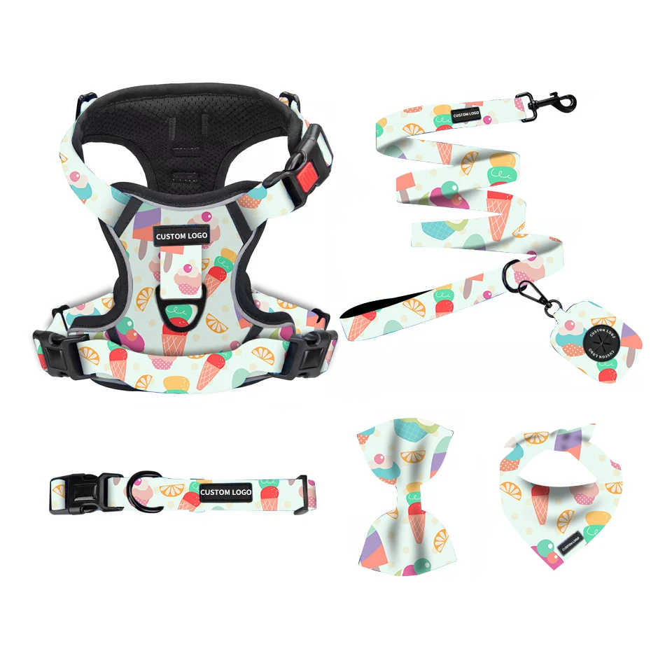 Popular print top seller cheapest upgrade no pull cute puppy dog pet harness