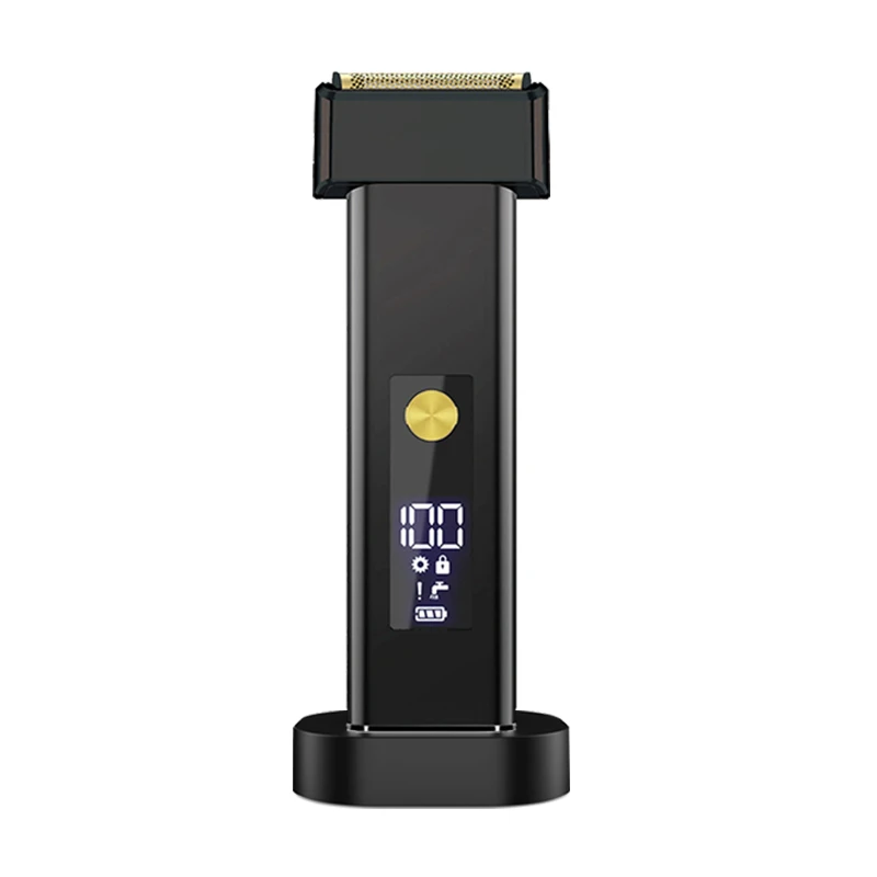 LCD Moisturizer Men Shaver  metal housing man razor with aloe strip foil shaver For beard and moustache waterproof USB charging