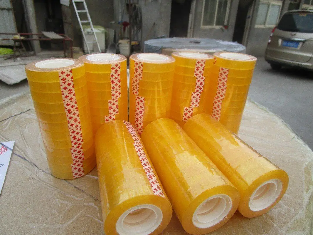 Factory wholesale BOPP Transparent and printing office school decoration super clear crystal Stationery tape desk tape sellotape