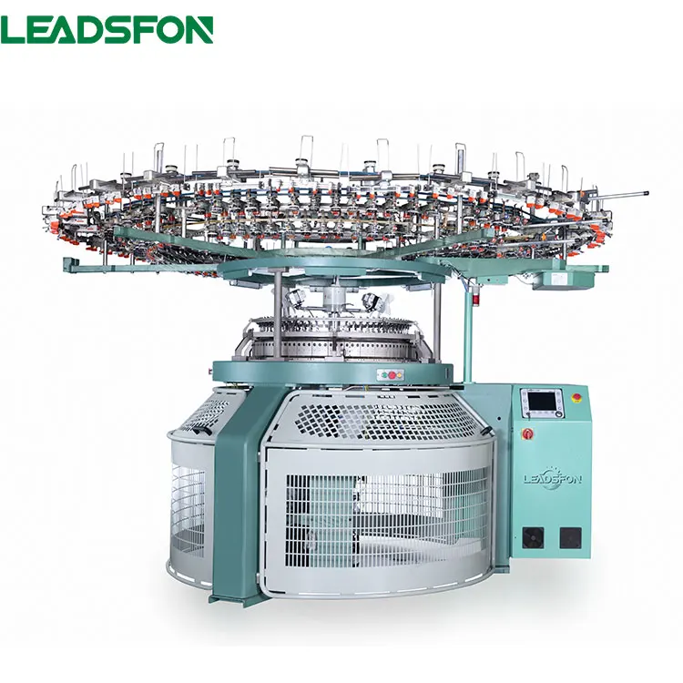 Leadsfon Latest Interchangeable Single VO126.52 3 Thread Fleece Circular Knit Head Machine