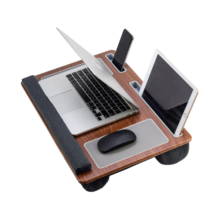 
Factory custom logo multifunction solid wood laptop lap desk folding adjustable bamboo computer lap desk table for bed/study 