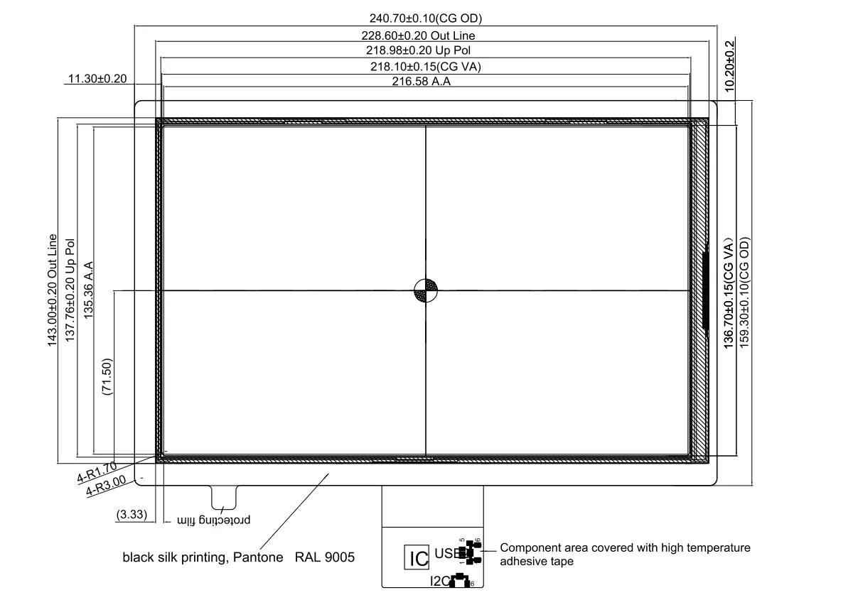 1280*800 10.1 inch touch panel with LVDs Interface IPS TFT LCD display touch screen
