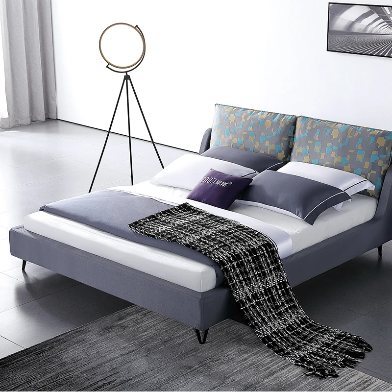 
Modern Designer Furniture Fabric Queen Size Bed KS3170 