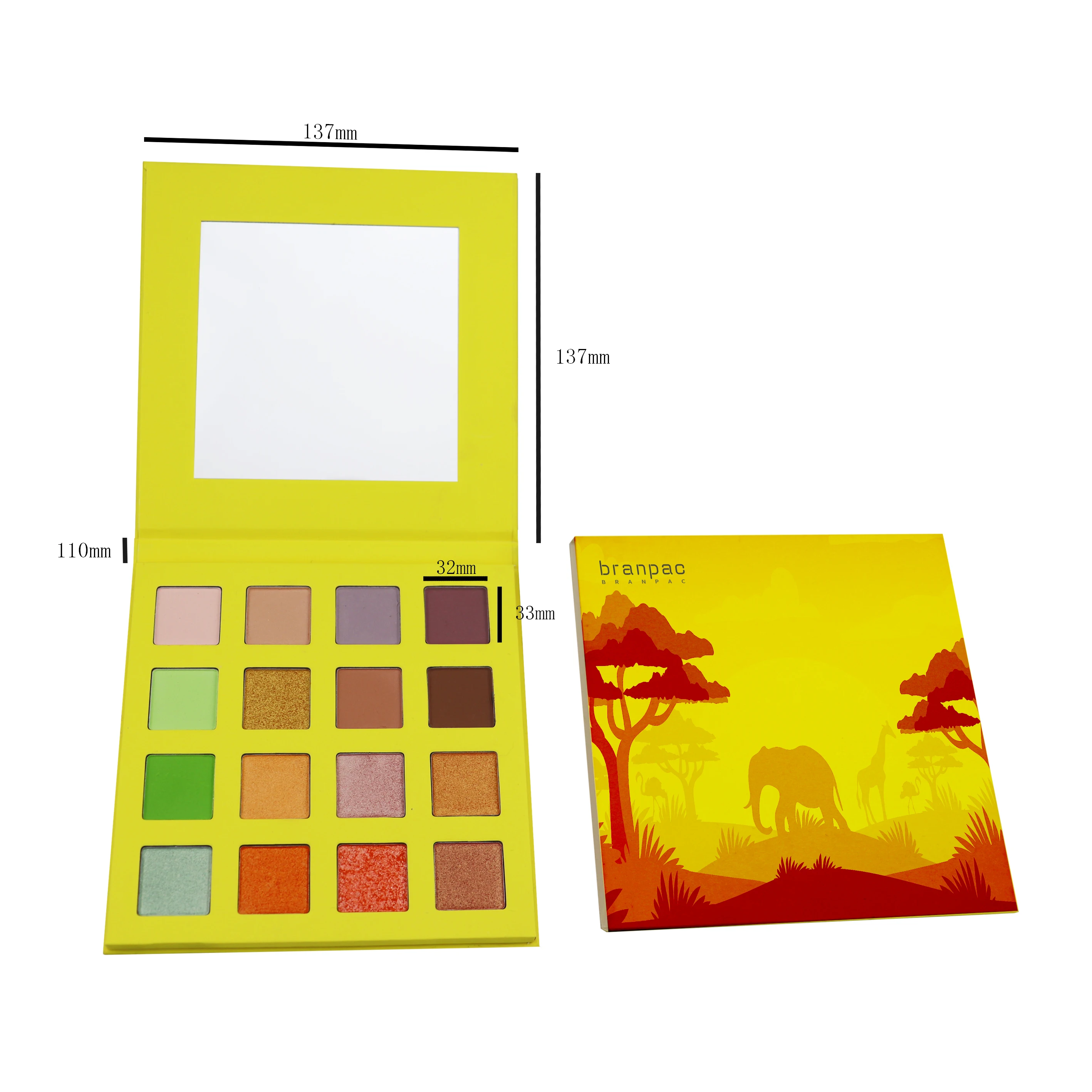 Newest DIY Eyeshadow Palette Customizable with Private Label Glitter and Matte Finish Factory Price Powder Eye Shadow