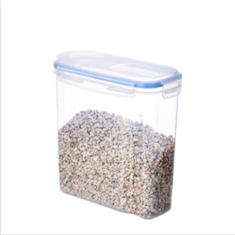 Plastic Clear Air-Tight Food Package Storage Container Durable Seal Pot For Dry Foods & Liquids Cereal Storage Containers