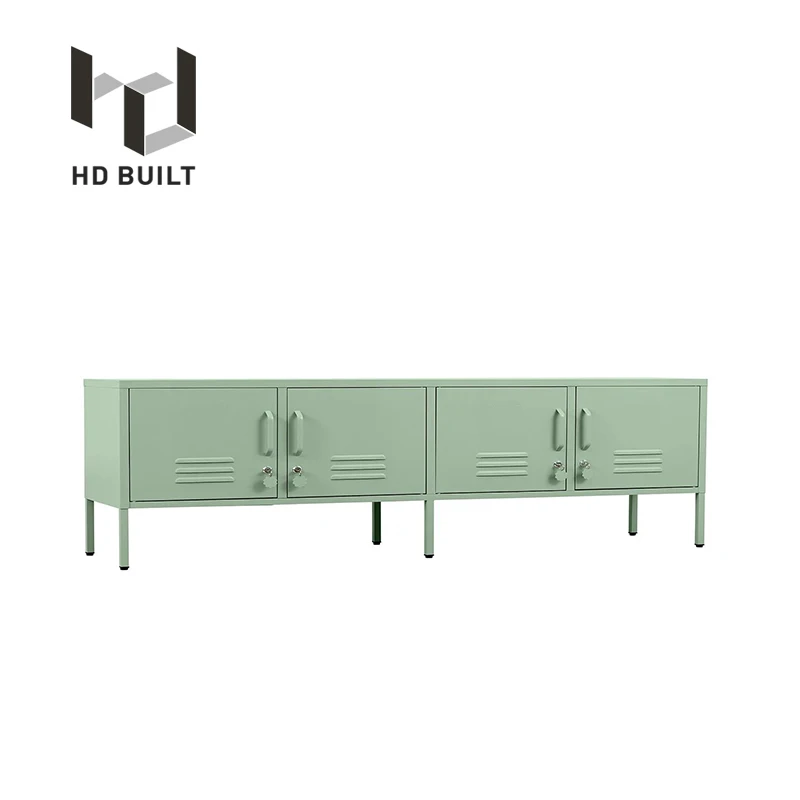 Factory Price Modern Design Home Furniture Blue Pink Colorful Steel TV Stand Metal Legs Storage TV Living Room Cabinet