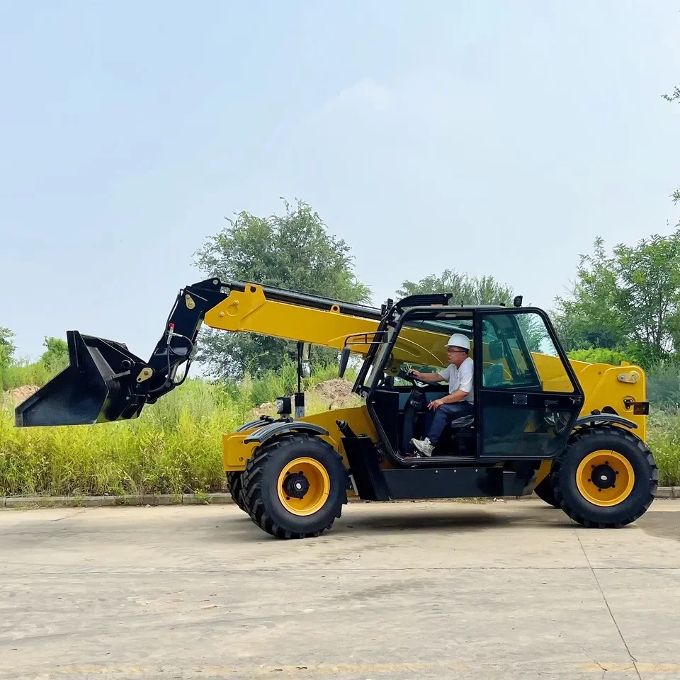 CE Approved Telehandler 4 tons 4.5 tonsTelescopic Handler 7m 14m 18m Boom Forklift Diesel 4x4