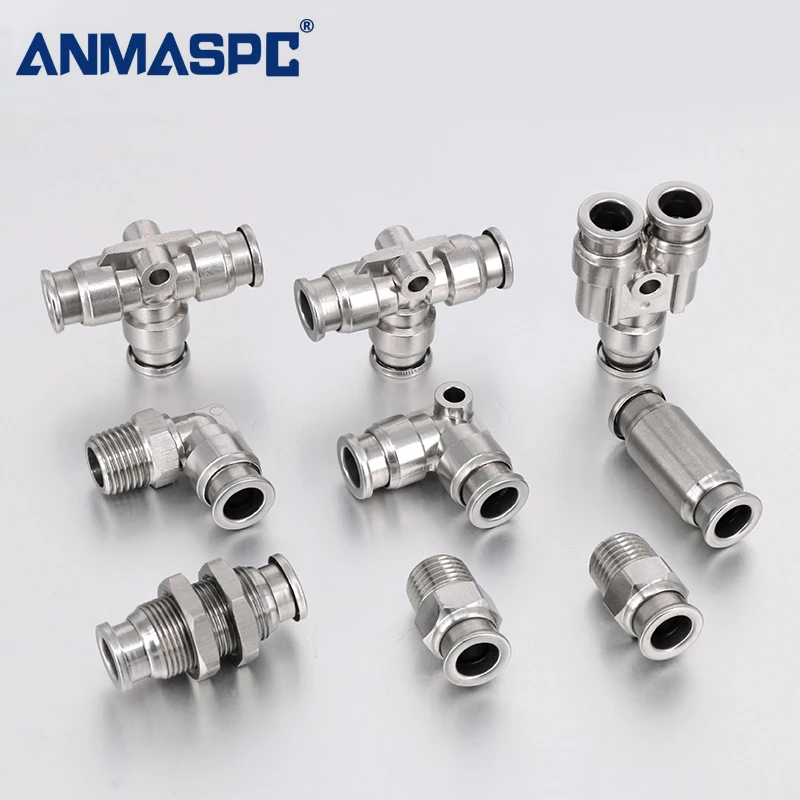 PC Stainless steel pneumatic Quick Coupler for Air Hose Fittings and flexible pipe fitting with all series of smc fitting