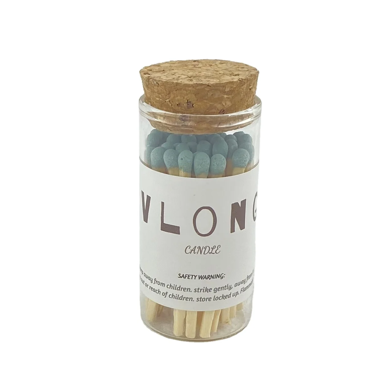 gray blue matches Christmas gift In glass jar for candle household factory wholesale price high quality wooden matches