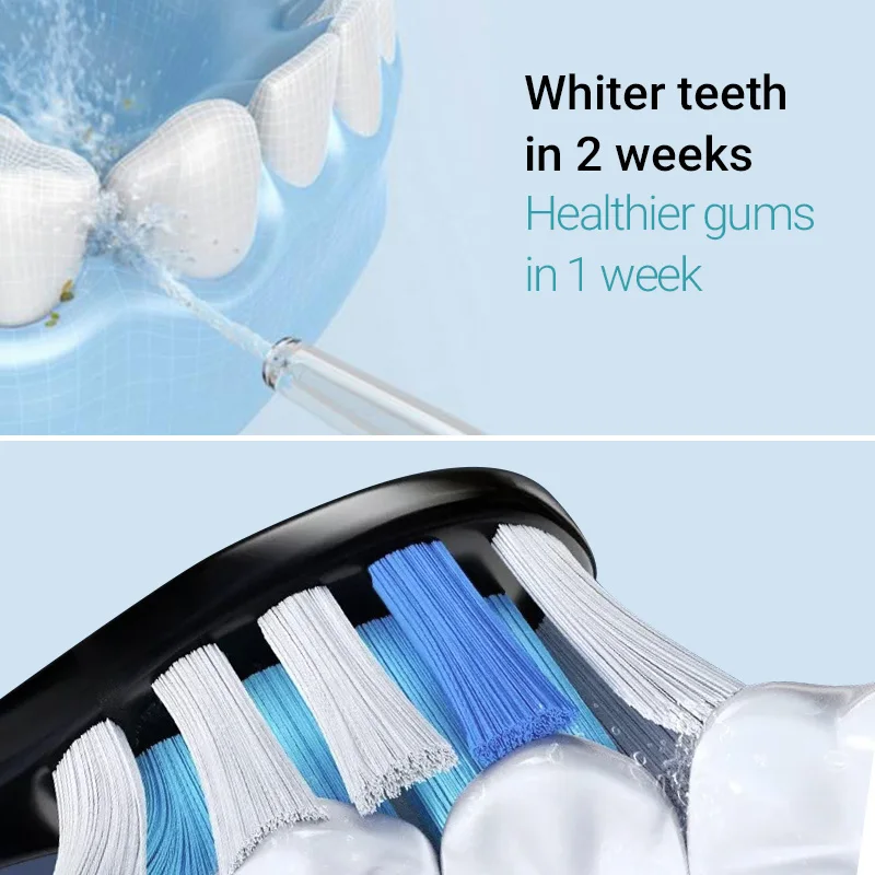 F5530C Flossing Toothbrush Pressure Sensor Sonic Toothbrush and Desktop Electric Flosser Water Floss Tooth Brush
