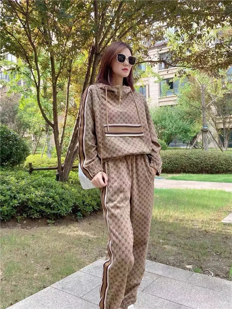 Plus Size Sweatsuits For Women Set 2 Piece Hoodie Jacket Tracksuits Pant Outfits Jogger Casual Half Zipper Sportswear