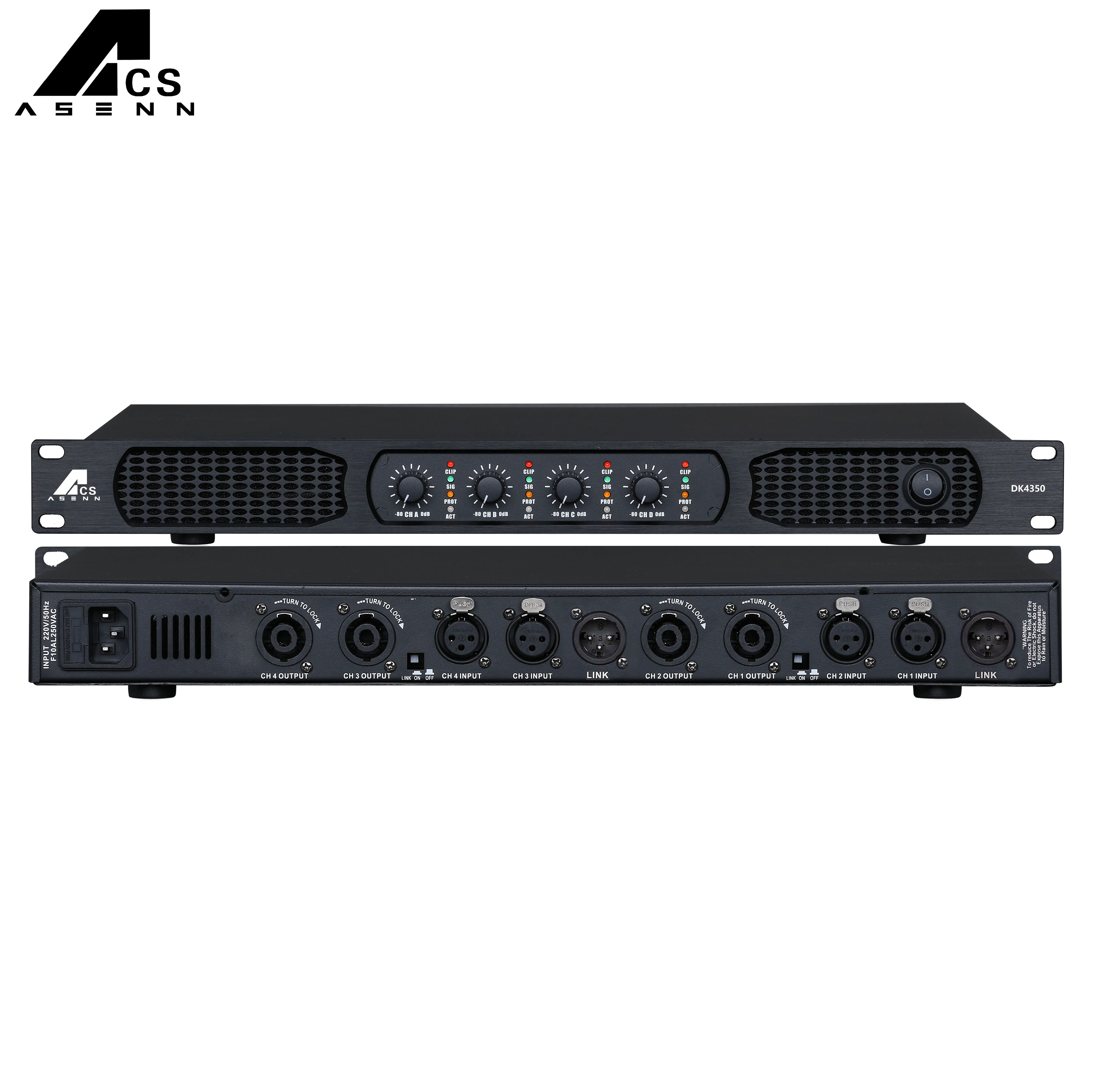 ACS ET4350 Система профессионального звукового оборудования 700 Вт класс D цифровой усилитель мощности
