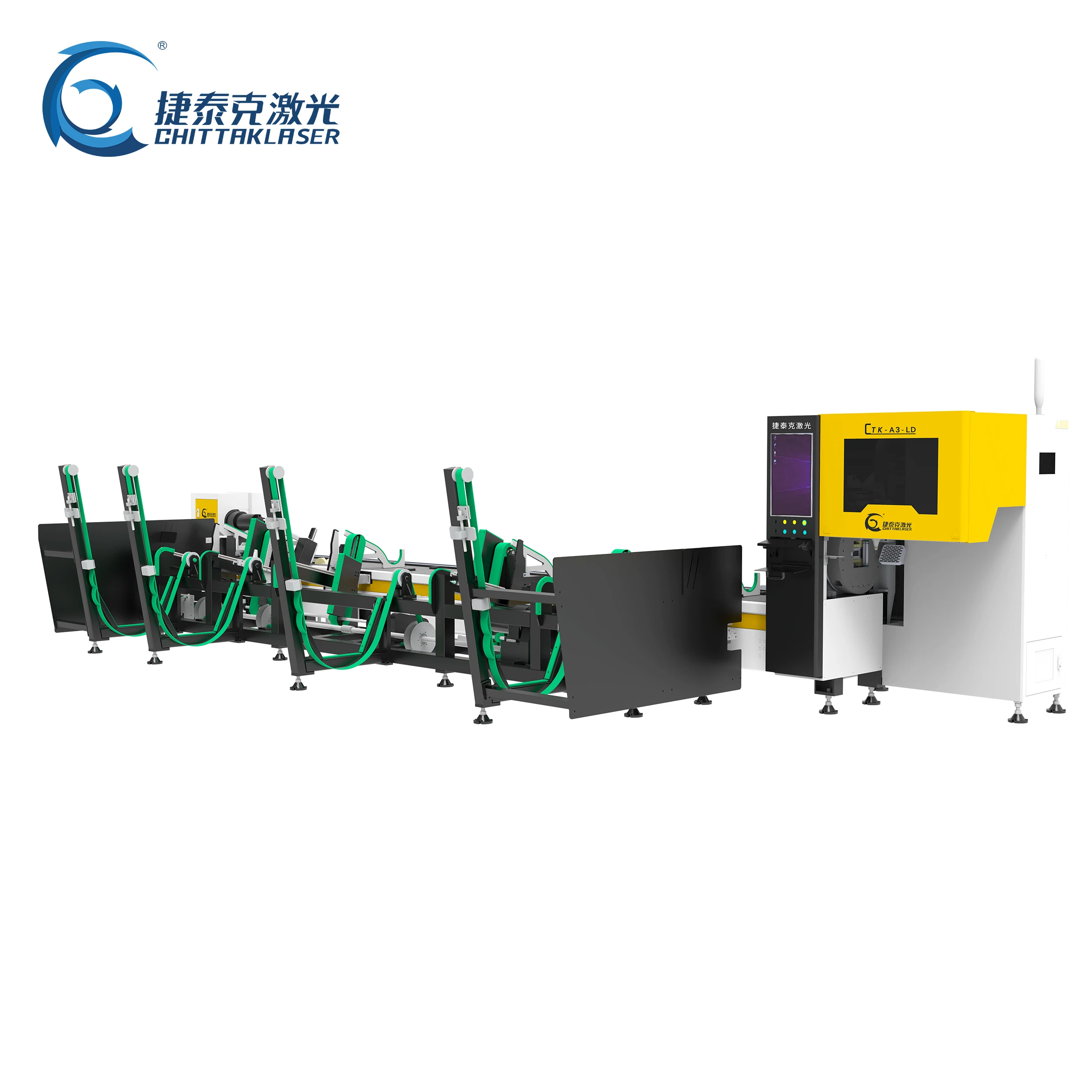 CTK-A3-LD  Hot sale 160mm chuck full-automatic feeding system All-round fiber laser cutting machine