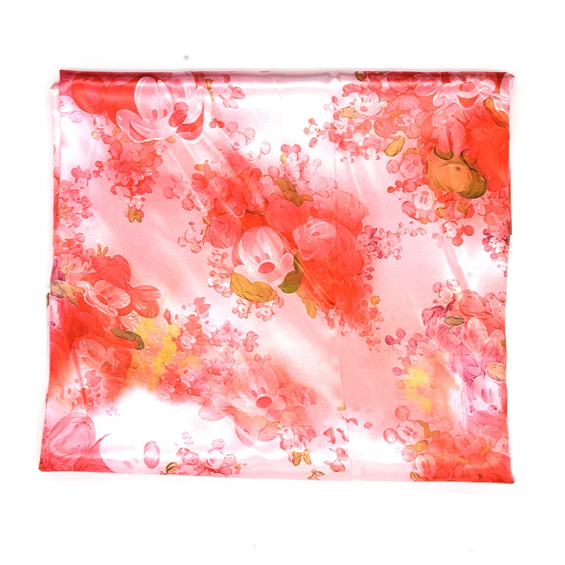 2021 fashion double-sided petal printed knitting fabric, 100% polyester fabric is cheap, beautiful and simple