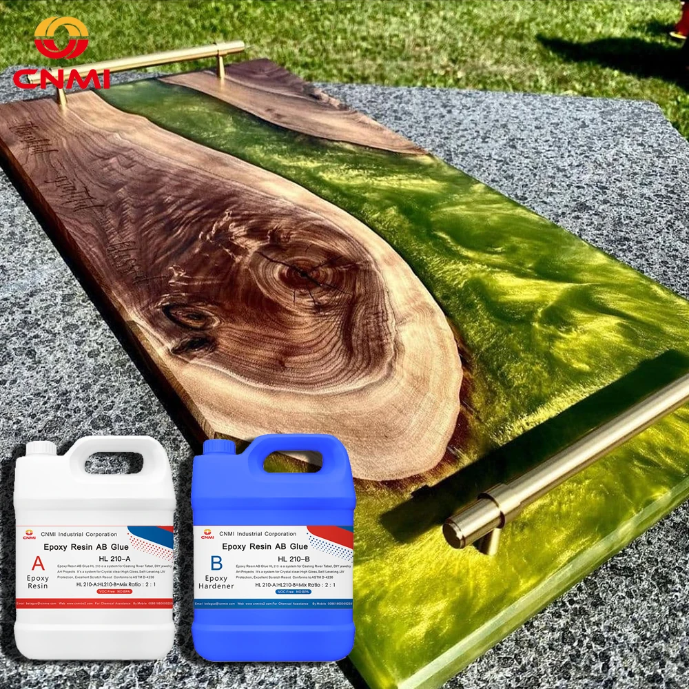 CNMI Epoxy Resin  Deep Pour Casting 2-4cm HL210 Epoxy Resin Kit Crystal Clear Liquid Glass Food Grade Clear for River Table
