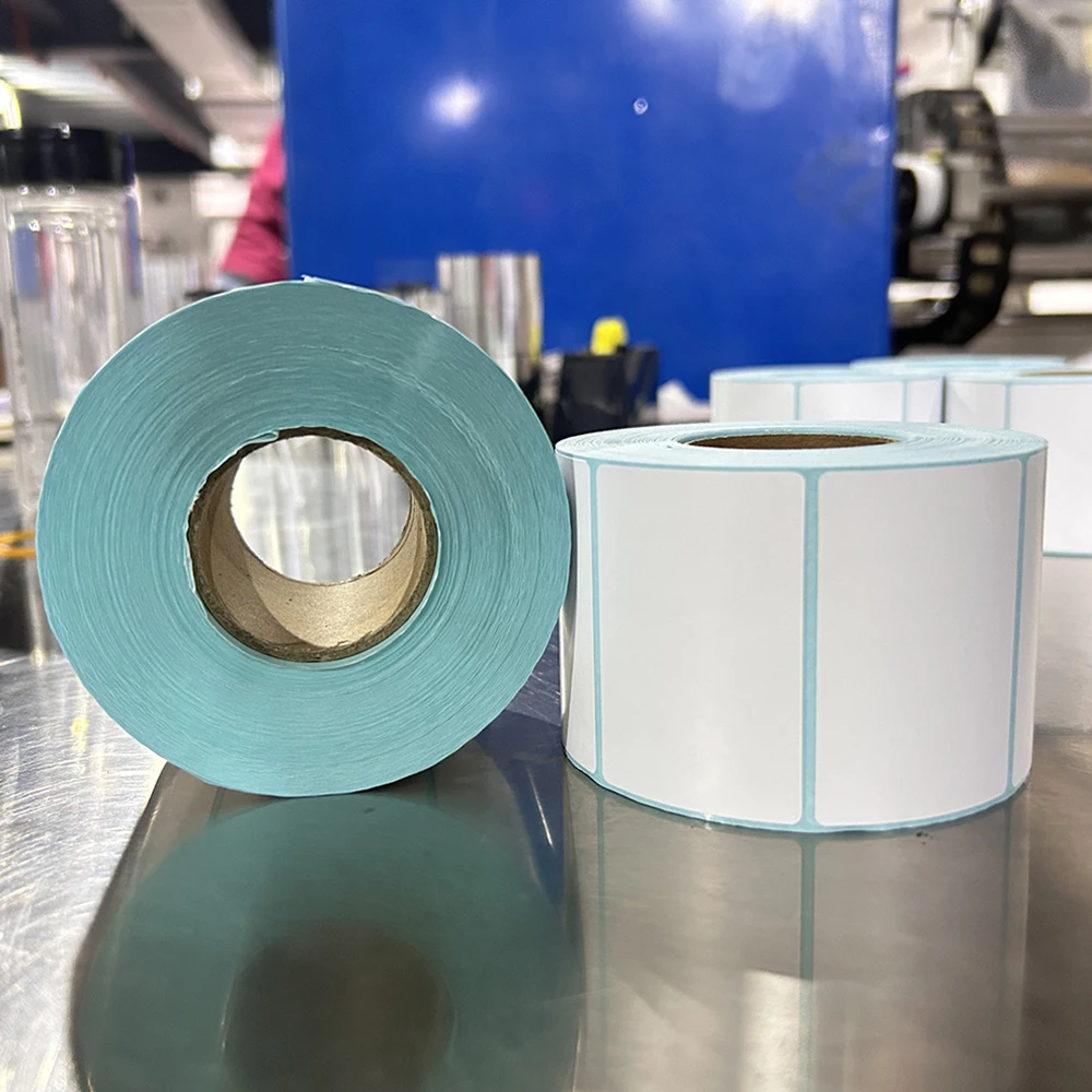 90x60 mm 500 sheets Eco Factory Price Blank White Thermal Label Paper Rolls For Thermal Printer