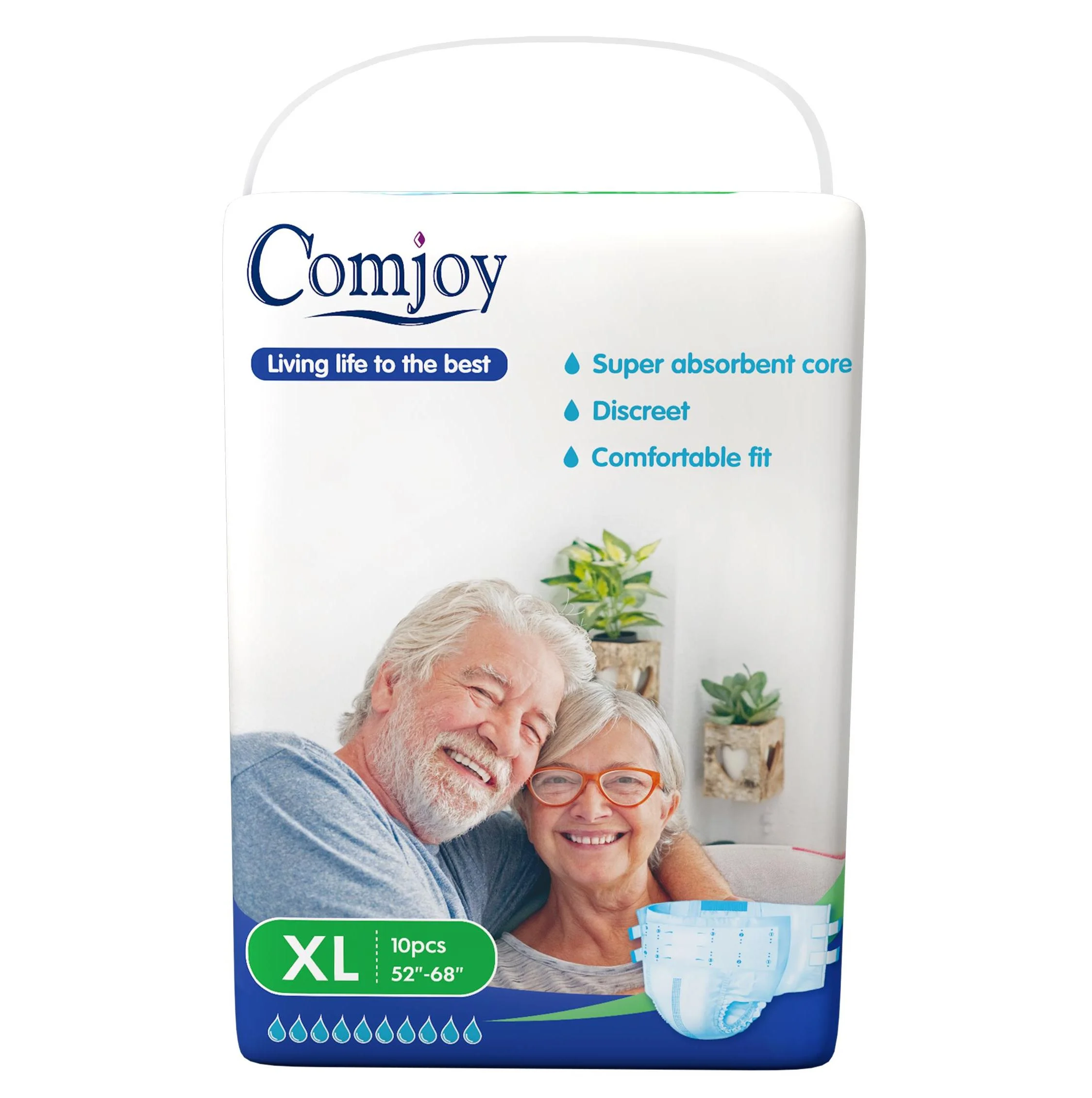 T-shape Disposable Adult Baby Diaper With Super Acquisition Diversion Layer