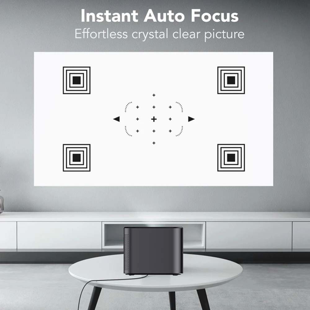 Auto Focus Y8 Android TV Smart 4K Projector 5G WiFi BT5.1 1+8G 8000 Lumens Full HD LCD LED Dust-free 1080P Portable Projectors