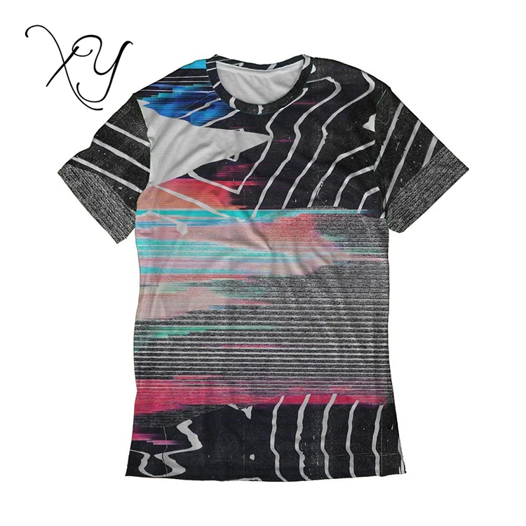 New Arrival Men's All Over Print Tee Crew Neck Full Print Short Sleeve T-Shirt