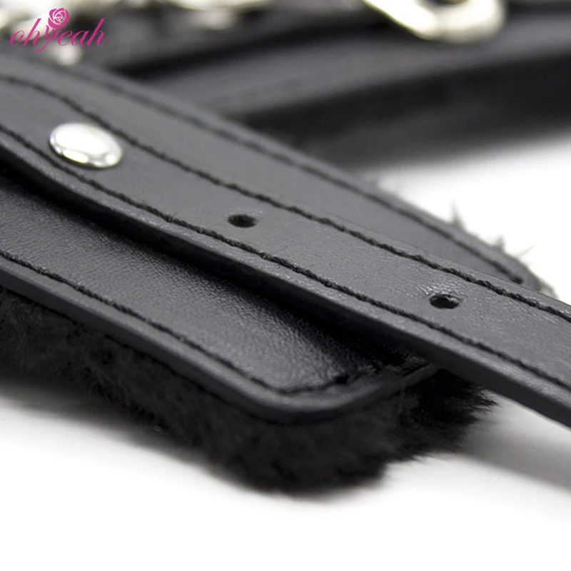 Valentine Soft Furry Leather Fur Hand Cuffs Adult Sexy Sm Bondage