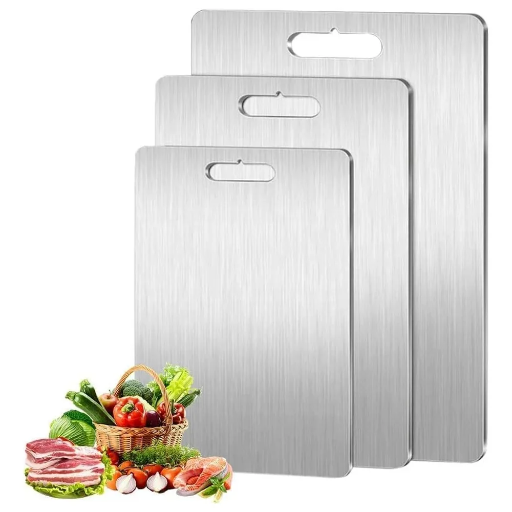Titanium cutting board camping accessories Premium Double Sided Design Durable pure titanium Choping board by PYTITANS