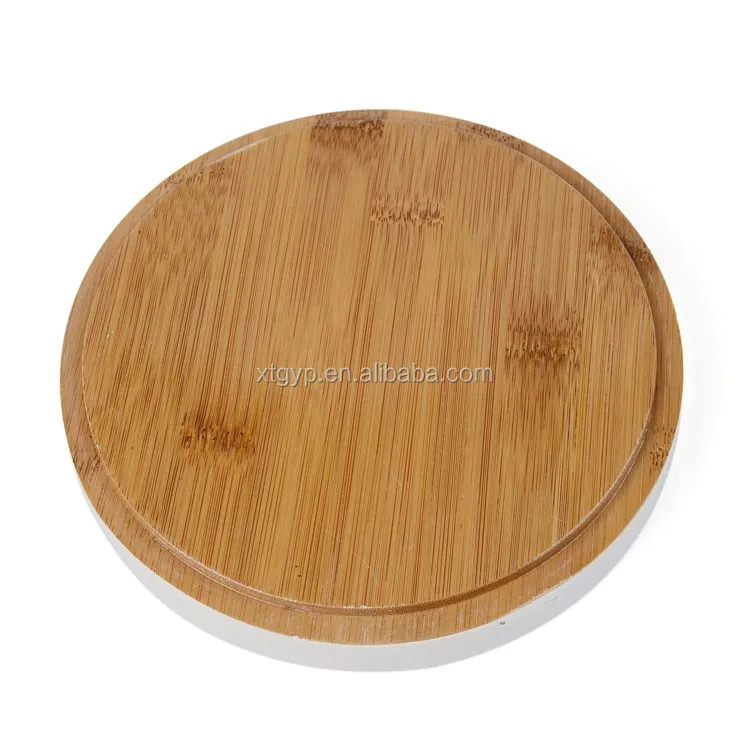 Wholesale Wooden Tableware Hotel Restaurant Tray Decoration Round Tray Walnut Real Wood Serving Tray With Handles