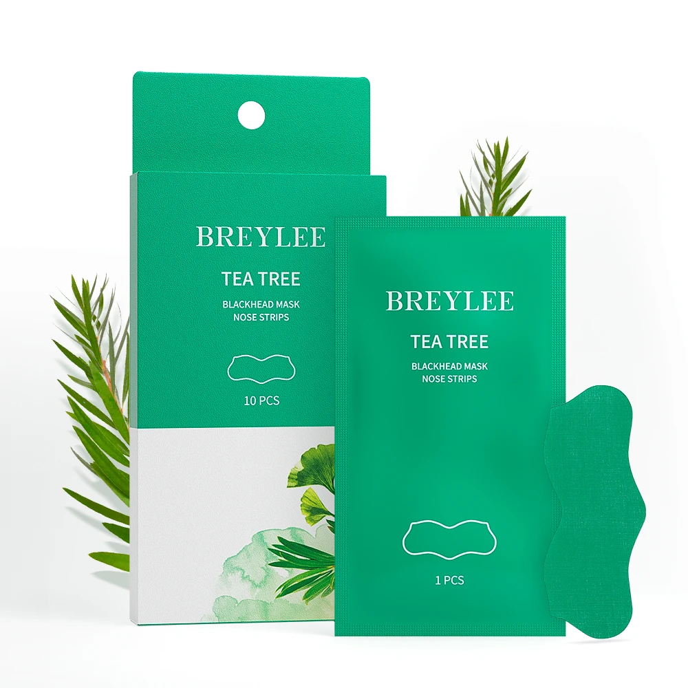 BREYLEE  tea tree oil deep cleansing blackhead remover mask nose pack nose strips nose strips blackhead removal