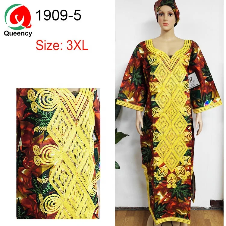 Embroidery African Wax dress 100% cotton wax fabric Factory Price Custom Wax Clothing African women dress in stock ready to ship