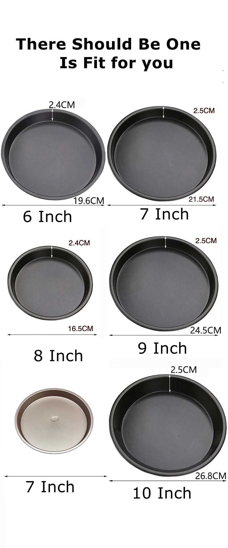 Perforated Baking Pan Alloy Anode Oxidation Sheet Bread Bake 7 8 9 10 12 14 Inch Aluminum Pizza Tray