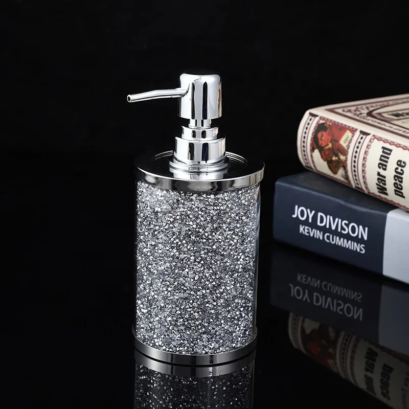 Hot Sell Bathroom Factory Price Wholesale Direct Sales Gold Silver Crystal Washing Set