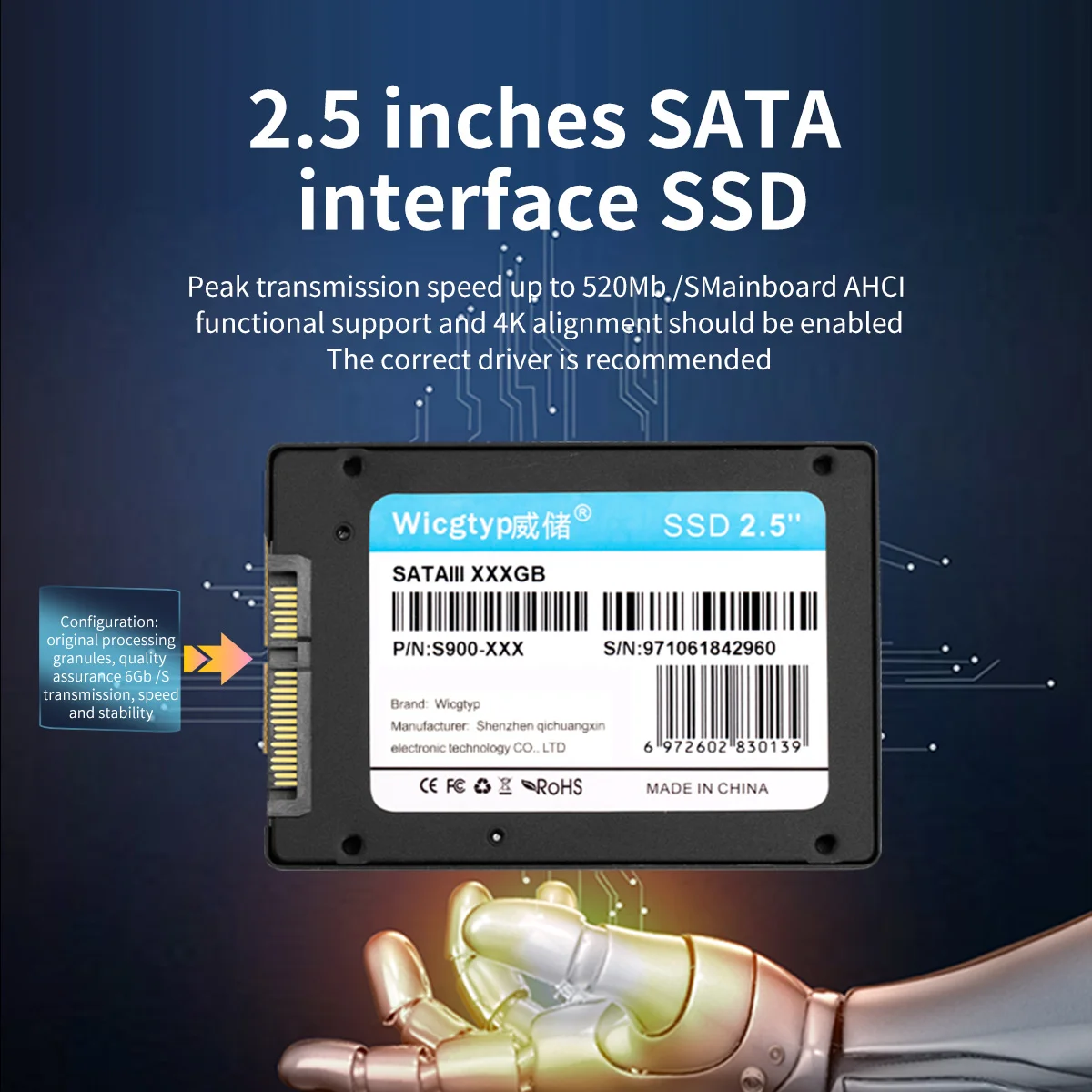 Оригинальный производитель 256g 256gb Внутренний твердотельный диск SATA3 ssd 2 5 для ноутбука настольного ПК