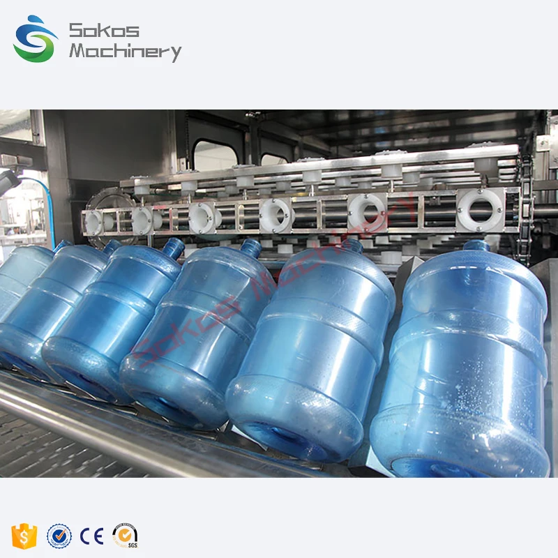 Автоматическая машина для розлива и укупорки бутылок объемом 5 галлонов 18 9