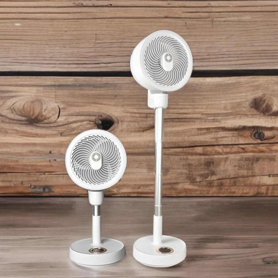 Electric Home Floor Small Automatic Stand Electricity Circulator Desktop Battery Rotating Circulation Air Floor Fan with Remote