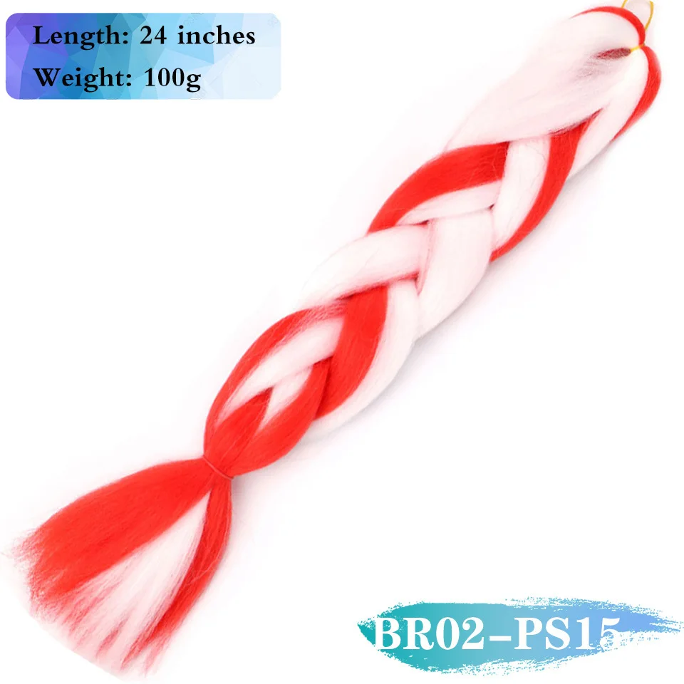 24inch Jumbo Braids Ombre Jumbo Braiding Hair Coloured Synthetic Braid Wigs Crochet Blonde Hair Extensions
