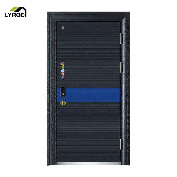 Lyroe Exterior Security Lock System Bulletproof Armored Steel Door