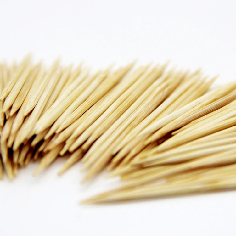 In stock pointed wooden toothpicks eco tooth pick disposable bamboo