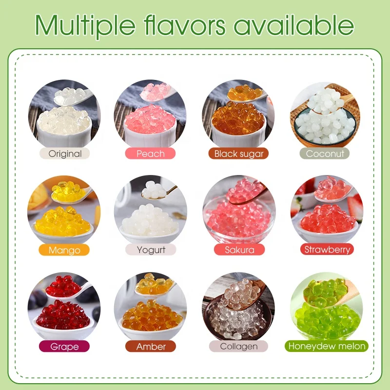 2022 Новый продукт 1 кг кокосовый Кристалл Boba Konjac Jelly для Пузырькового чая