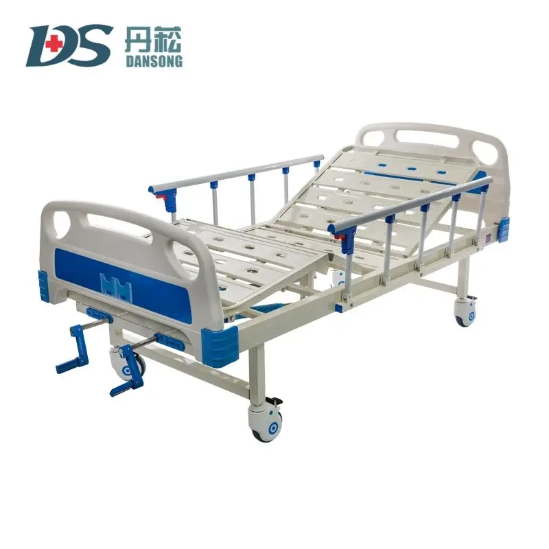 Factory Price Metal Manual Nursing 2 Function Medical Elderly Patient Hospital Bed