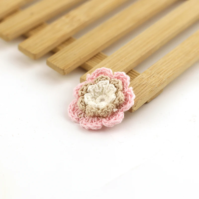 1,8 дюймов Покрывало «Русалочка», ручная вязка с цветочным рисунком хлопковая нить с цветочным принтом из 3 слоев Мотив DIY Одежда повязка на голову, аксессуары для сумок