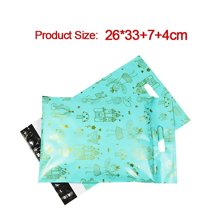 Sacchetti Postali Supplier Custom Logo Biodegradable Packing Courier Envelope Mailing Bag with Handle