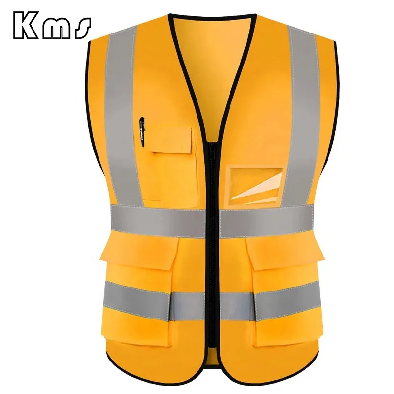 KMS Custom Wholesale Professional Construction Safty Jackets Mesh Reflective Safety Vest With Logo